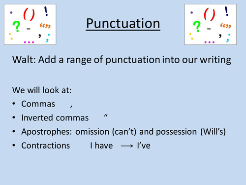 Punctuation PowerPoint | Teaching Resources