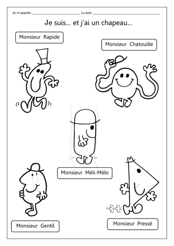 Coloring of Mr. Madame for children - Mr. Men and Little Miss Kids