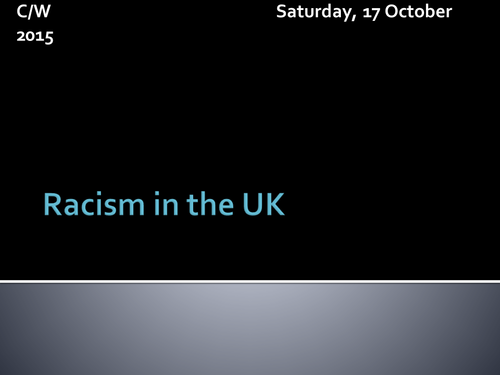 Racism in the UK | Teaching Resources