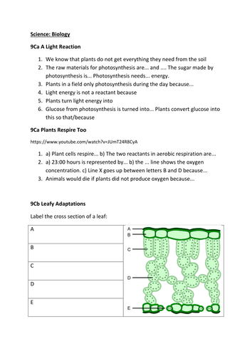 exploring science 9 unit 9c questions teaching resources