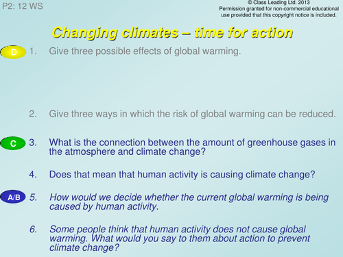 research question about climate change