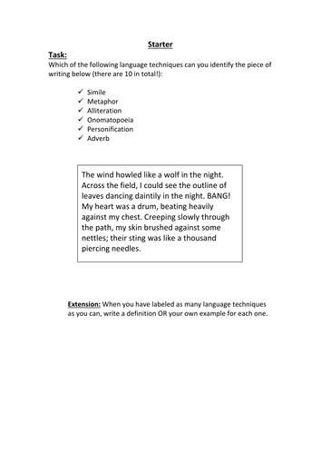 writing-to-describe-gcse-teaching-resources