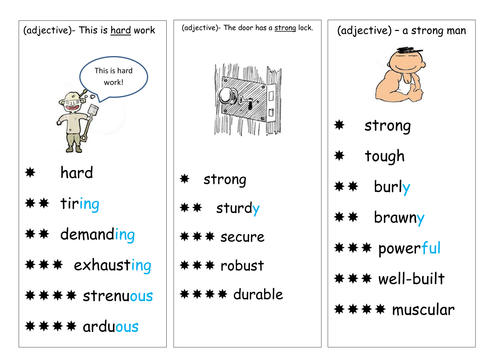 VCOP Adjective cards | Teaching Resources