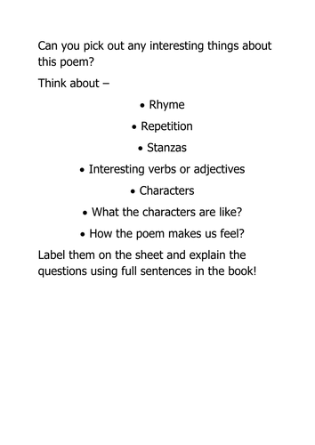Poetry for Year 8 SEN level 1-3- SOW and resources | Teaching Resources