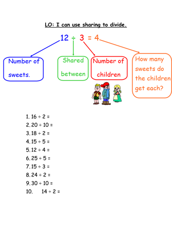 worksheets for division including visual sc teaching resources