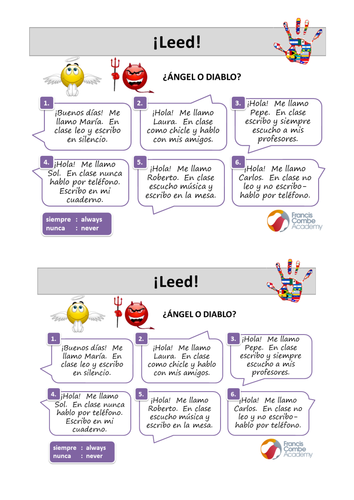 In School - KS3 Spanish Mira 1 Unit 2 | Teaching Resources