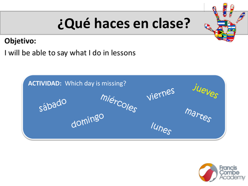 In School - KS3 Spanish Mira 1 Unit 2 | Teaching Resources