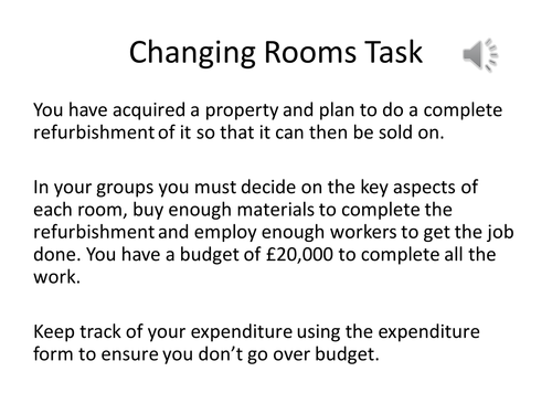 Interior Design Financial Literacy Task Teaching Resources