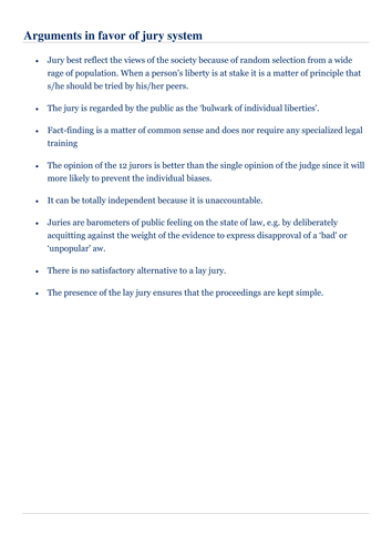 Pros And Cons Of Jury System : Juries in Criminal Trials – PNACAY