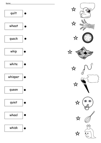 qu wh consonants digraph worksheets by barang teaching resources tes