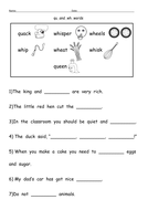 qu & wh consonants digraph worksheets by barang | Teaching Resources