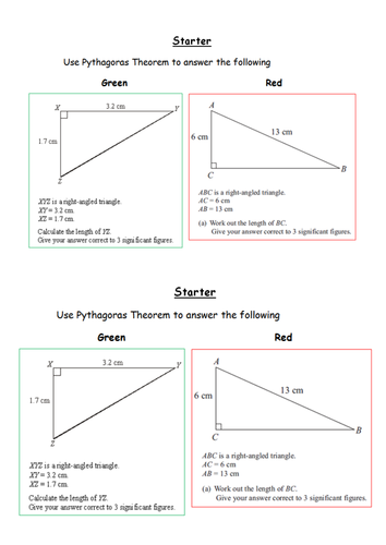 Trigonometry - Missing Sides Grade B Level 8 | Teaching Resources