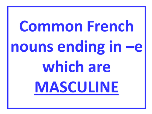 wall-display-of-masculine-french-nouns-ending-in-e-teaching-resources