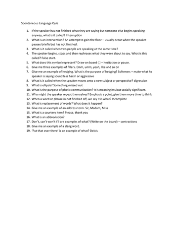 Spoken Language SOW for KS3 | Teaching Resources