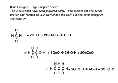 Bond Energy Tutorial and Practice Calculations | Teaching Resources