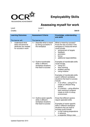 Employability resources 1 | Teaching Resources