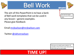 Simple Bell Work Ideas by jkwilson84 | Teaching Resources