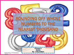 Rounding Off Whole Numbers to the Nearest Thousand | Teaching Resources